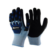 NMSAFETY blue anti-impact and cut resistant winter gloves